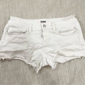 Pink Short White Denim Shorts Size 2